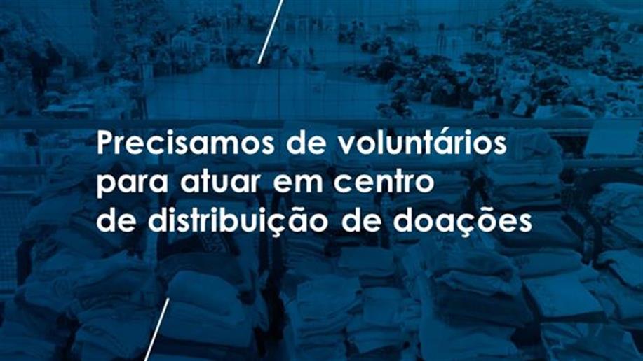 Rede Marista precisa de voluntários para atuar em centro de distribuição de donativos, em Porto Alegre